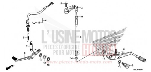 PEDALE DE FREIN/PEDALE DE CHANGEMENT CBR600RAD de 2013